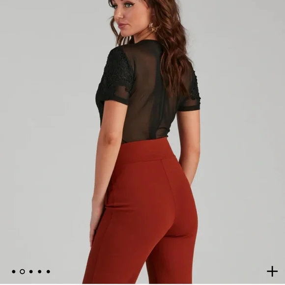 Black lace mesh bodysuit - Picture 3 of 7